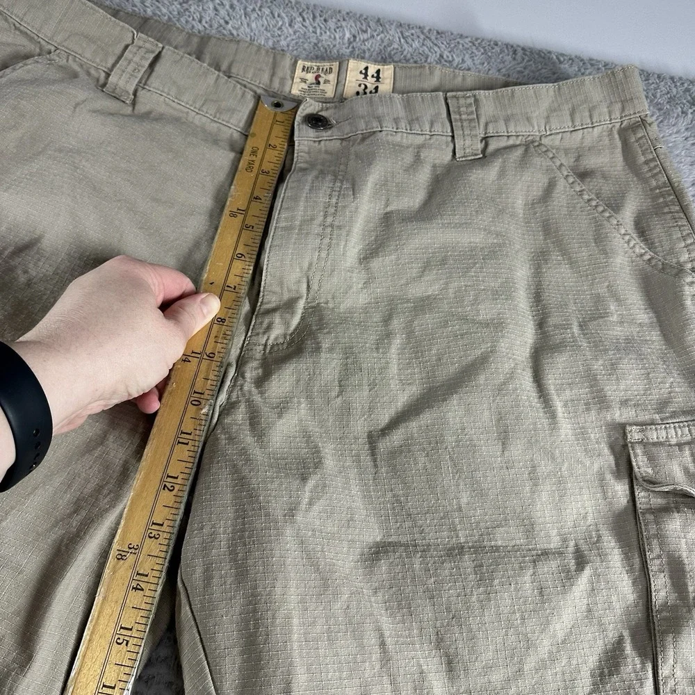 Red Head Cargo Pants Mens 44x34‎ Rip Stop Khaki Beige Brown Hiking Outdoors